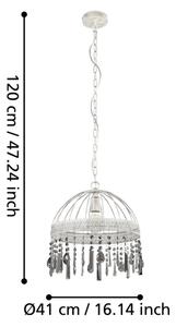 Lustră pe cablu STEELEVILLE 1xE27/40W/230V Eglo 43587