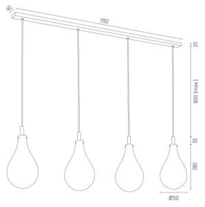 Lustră pe cablu OAKLAND 4xG9/6W/230V Argon 1741