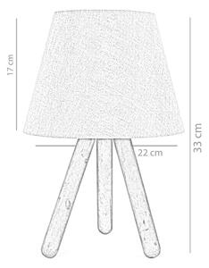 Lampă de masă WOOD 1xE27/60W/230V crem