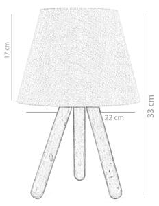 Lampă de masă WOOD 1xE27/60W/230V albastru
