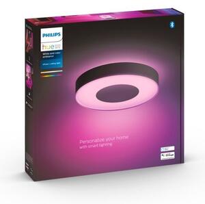 Plafonieră LED Philips Hue RGB, reglabilă, 52,5 W, 230 V, diam. 425 mm, neagră
