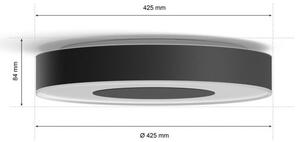 Plafonieră LED Philips Hue RGB, reglabilă, 52,5 W, 230 V, diam. 425 mm, neagră