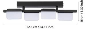 Eglo 98874 - Lustră LED aplicată reglabilă ERVIDEL 4xLED/4,5W/230V