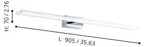 Eglo 900021 - LED RGBW iluminat baie reglabil 21,5W/230V IP44