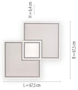 Plafonieră LED dimabilă EDGING LED/51W/230V Leuchten Direkt 14855-16 + telecomandă
