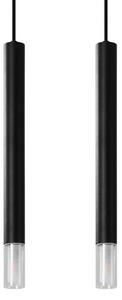 Lustră pe cablu VIZIER 2xG9/40W/230V neagră Sollux SL.0961