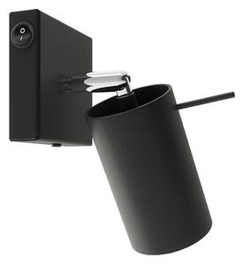 Spot de perete RING 1xGU10/40W/230V negru Sollux SL.1049