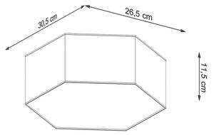 Plafonieră SUNDE 2xE27/60W/230V 11,5 cm neagră Sollux SL.1059