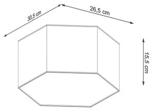 Plafonieră SUNDE 2xE27/60W/230V 15,5 cm neagră Sollux SL.1061