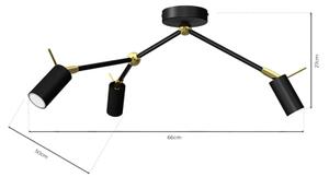 Spot IRIS 3xGU10/MR11/40W/230V negru/auriu