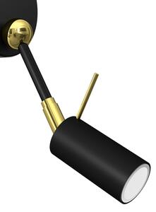 Spot de perete IRIS 1xGU10/MR11/40W/230V negru/auriu