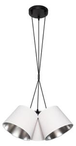 Lustră pe cablu ZOMA 3xE27/60W/260V albă/crom lucios