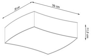 Plafonieră SQUARE 2xE27/60W/230V albă Sollux SL.1054