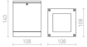 Plafonieră de exterior QUADRA 1xE27/75W/230V IP54 RED-Design Rendl-R10385
