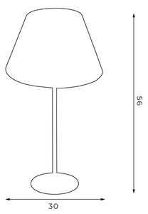 Lampă de masă ARDEN 1xE27/60W/230V d. 30 cm albă