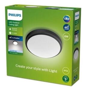 Plafonieră LED pentru baie DORIS LED/6W/230V 4000K IP54 neagră Philips