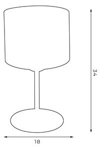 Lampă de masă ARDEN 1xE27/60W/230V d. 18 cm neagră/aurie