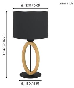 Lampă de masă BASILDON 1xE27/40W/230V Eglo 43569