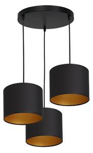 Lustră pe cablu ARDEN 3xE27/60W/230V neagră/aurie