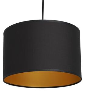Lustră pe cablu ARDEN 1xE27/60W/230V d. 25 cm neagră/aurie