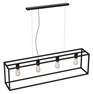 Lustră pe cablu FRAME 4xE27/60W/230V neagră