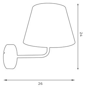 Lampă de perete ARDEN 1xE27/60W/230V alb/auriu