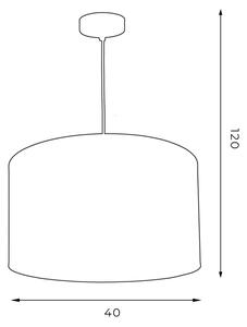 Lustră pe cablu ARDEN 1xE27/60W/230V d. 40 cm albă