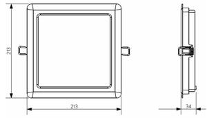 Plafonieră LED încastrată pentru baie LED/24W/230V 3000K IP44 Opple 26666