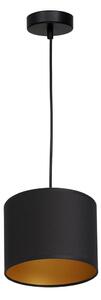 Lustră pe cablu ARDEN 1xE27/60W/230V diametru 18 cm neagră/aurie