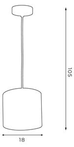 Lustră pe cablu ARDEN 1xE27/60W/230V d. 18 cm neagră/albă