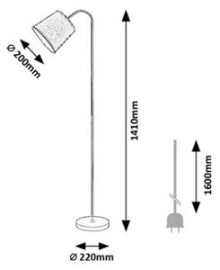 Lampadar GODRIC 1xE27/25W/230V gri Rabalux 6639