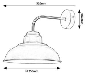 Lampă de perete DRAGAN 1xE27/60W/230V Rabalux 5307