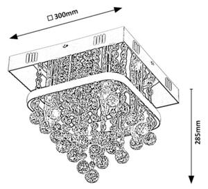 Lustră de cristal aplicată PALLAS LED/23W/230V + 4xE14/40W Rabalux 2238