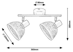 Spot RATTAN 2xE14/15W/230V ratan Rabalux 3134