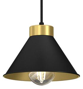 Lustră pe cablu DEMET 3xE27/60W/230V neagră/aurie