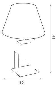 Lampă de masă 1xE27/60W/230V 45 cm verde/aurie
