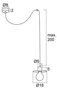 Lustră pe cablu CORSO 1xE27/15W/230V crom lucios Argon 3836