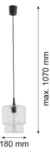 Lustră pe cablu NEWA 1xE27/15W/230V transparentă Argon 3275