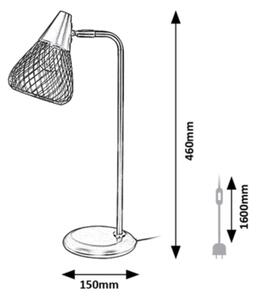 Lampă de masă FANNY 1xE14/25W/230V neagră Rabalux 3181