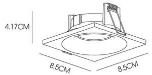 Plafonieră încastrată pentru baie ZIVA 1xGU10/5W/230V IP44 Lucide 09924/01/30