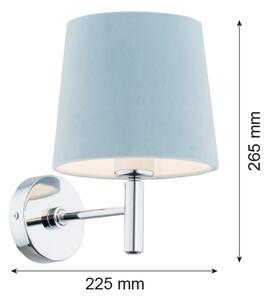 Lampă de perete BOLZANO 1xE27/15W/230V albastră/crom lucios Argon 3910