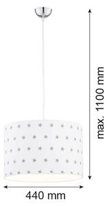 Lustră pe cablu MAGIC 1xE27/15W/230V albă Argon 4133