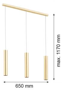 Lustră pe cablu GOMERA 3xGU10/5W/230V alamă Argon 1443