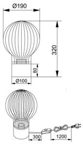 Lampă de masă DAVE 1xE27/40W/230V Reality
