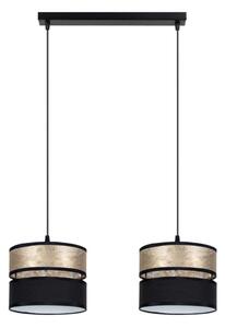 Lustră pe cablu LIMA 2xE27/60W/230V aurie/neagră