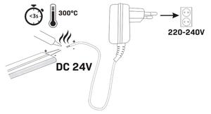 Bandă LED NEON 5m LED/40W/24V albastru IP65