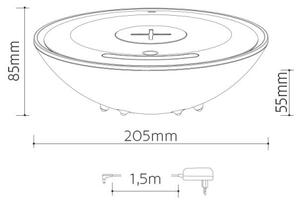 LED RGB Lampă de masă cu încărcare wireless LED/10W/230V