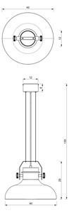 Lustră pe cablu HELSING 1xE27/60W/230V crom mat
