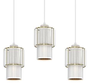 Lustră pe cablu BLANCO 3xE27/60W/230V albă
