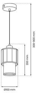 Lustră pe cablu BLANCO 1xE27/60W/230V albă